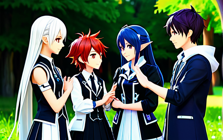 **
"A group of fully clothed friends chatting within a vibrant Elsword game scene, appropriate attire, safe for work, perfect anatomy, correct proportions, family-friendly, digital art, high detail, well-formed hands, proper finger count, natural body proportions."
**